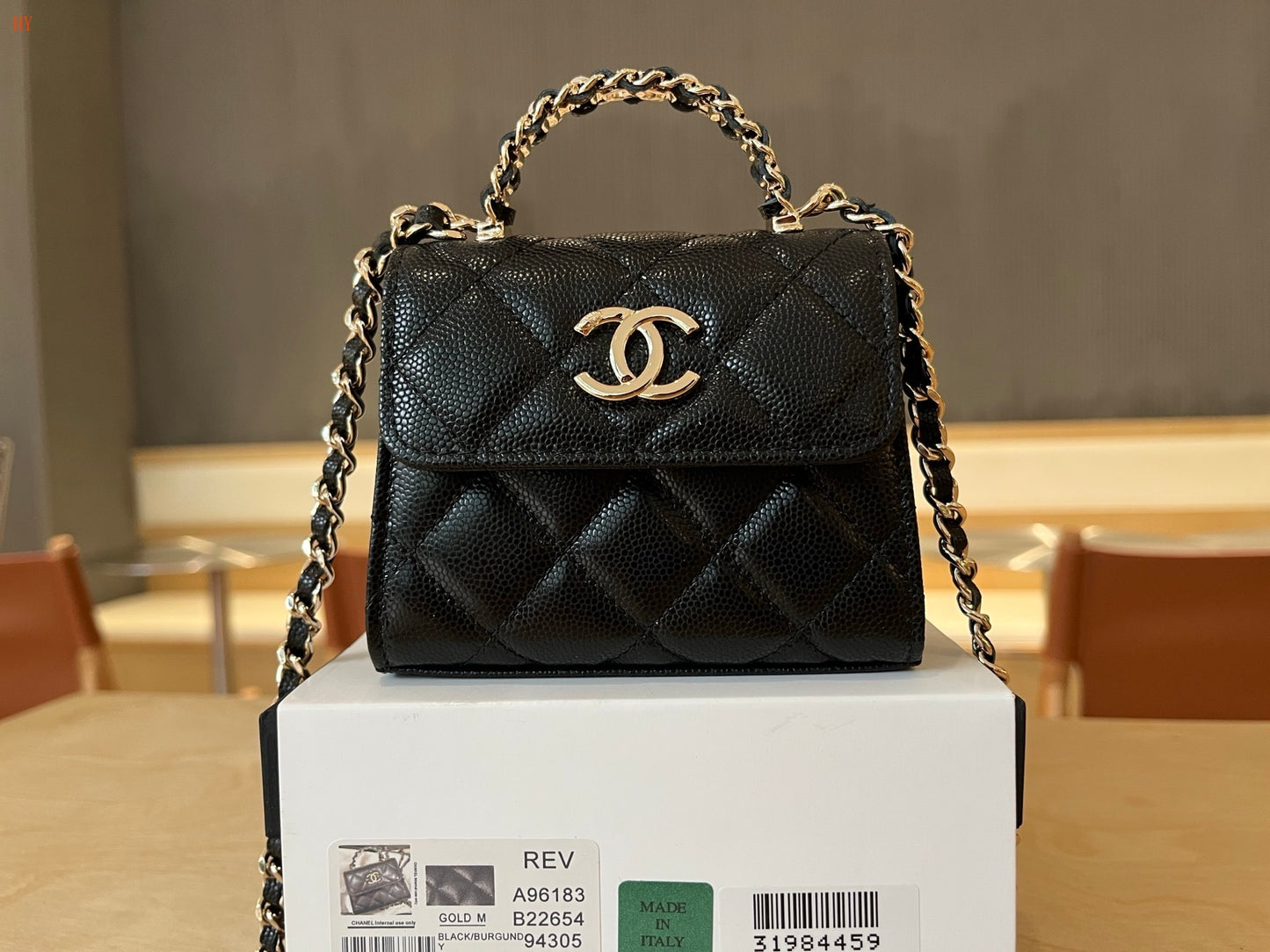 Chanel Mini Top Handle Classic Flap Bag