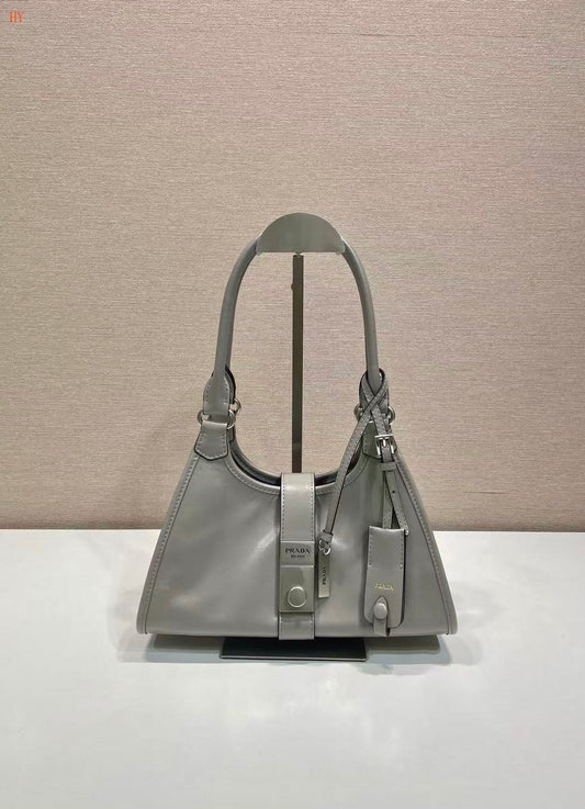 Prada Buckle Leather Top Handle Bag