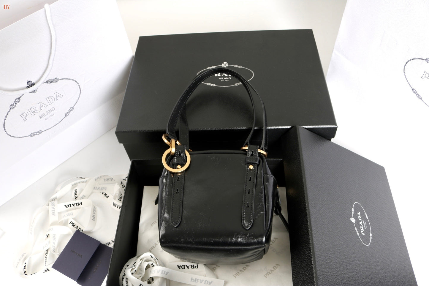 Prada Mini Leather Utility Bag