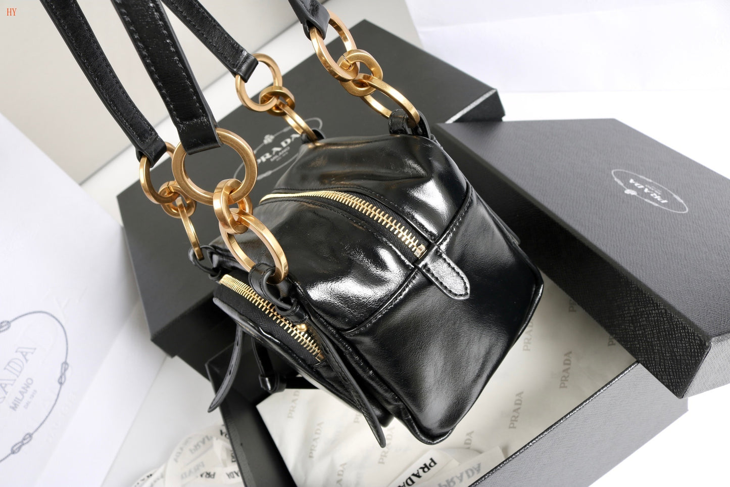 Prada Mini Leather Utility Bag